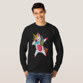 T-shirt Dab Unicorn Dabbing Unicorn Bouche Garde Respirati (Devant entier)