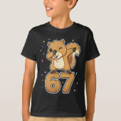 T-shirt Dabbing 67 Squirrel 67 Funny Six Seven Gen Z Slang (Devant)