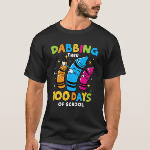 T-shirt Dabbing à travers 100 jours d'école Dabbing pour l