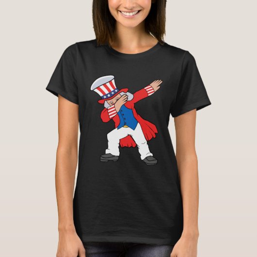 T-shirt Dabbing Abraham Abe Lincoln Patriotic 4th Of July (Devant)