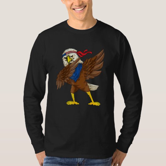 T-shirt Dabbing American Bald Eagle 4 juillet Dab Boys G (Devant)