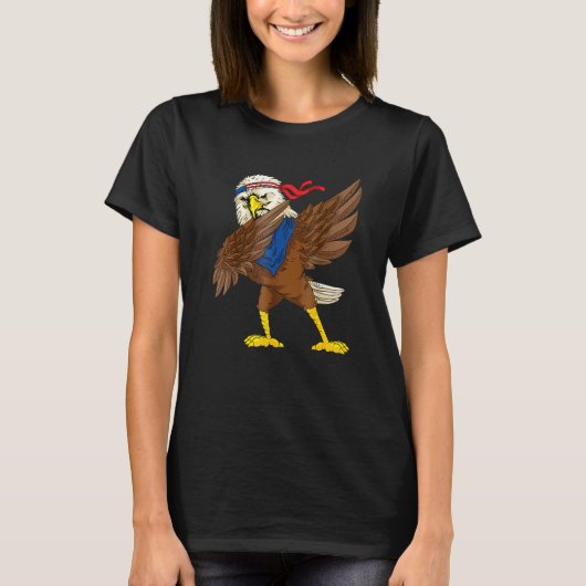 T-shirt Dabbing American Bald Eagle 4 juillet Dab Boys G (Devant)