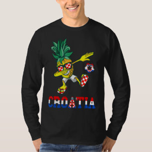 T-shirt Dabbing ananas Croatie Drapeau Hrvatska So