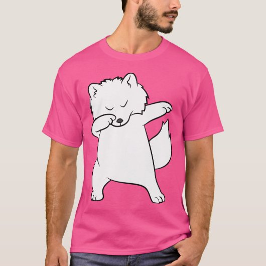 T-shirt Dabbing Arctic Fox Cute Arctic Fox (Devant)