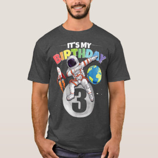 T-shirt Dabbing Astronaut 3rd Birthday Boy Girl 3 Years 20