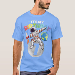 T-shirt Dabbing Astronaut 7e anniversaire garçon fille 7 a