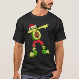 T-shirt Dabbing Avocado Xmas Funny Santa Hat Avocado Chris