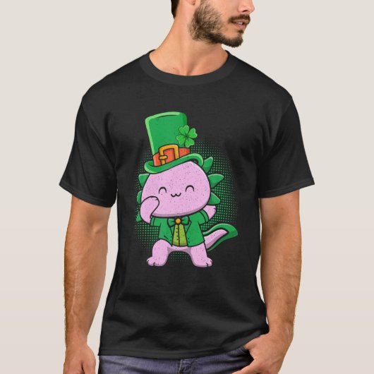 T-shirt Dabbing Axolotl As Leprechaun Dab | Da St patrick (Devant)