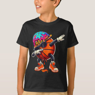 T-shirt Dabbing basketball drip glace enfants jeunes garço