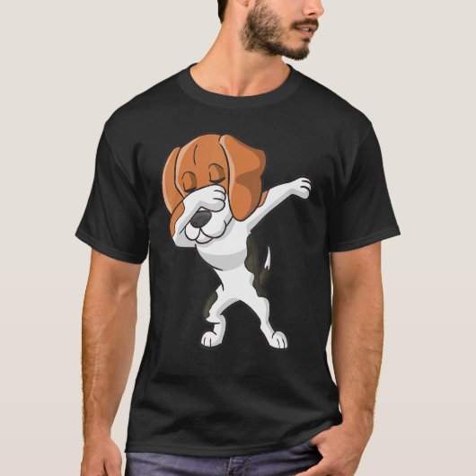 T-shirt Dabbing Beagle Dabbing Chien Beagle Tee (Devant)