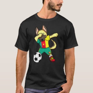 T-shirt Dabbing Berger Allemand Fans de Football Cameroun 