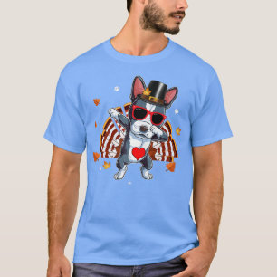 T-shirt Dabbing Boston Terrier Thanksgiving Day Dog Pilgri