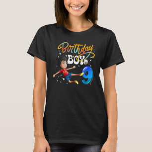 T-shirt Dabbing Boy Joueur de soccer 9 ans 9e anniversaire