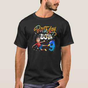 T-shirt Dabbing Boy Joueur de soccer 9 ans 9e anniversaire