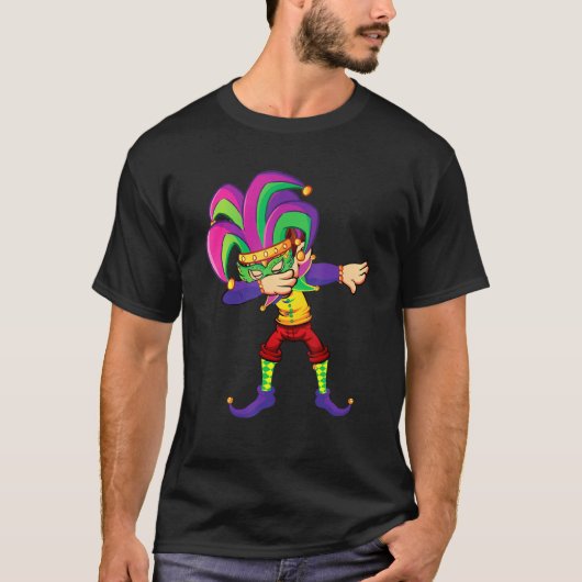 T-shirt Dabbing Boy Mardi Gras Costume tenue tenue Funny M (Devant)