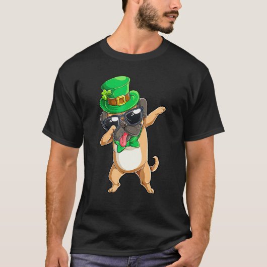 T-shirt Dabbing Carlin Jour de la Saint Patrick Garçons Le (Devant)