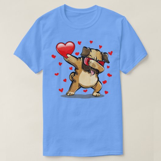 T-shirt Dabbing Carlin Lunettes de soleil Coeur Amour Vale (Design devant)