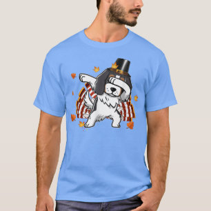 T-shirt Dabbing Cavalier King Thanksgiving Day Chien pèler