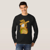 T-shirt Dabbing Chat Avec Sunglass Riding Un Taco (Devant entier)