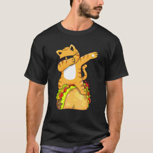 T-shirt Dabbing Chat Avec Sunglass Riding Un Taco