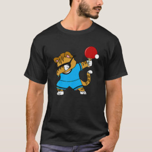 T-shirt Dabbing Chat Jouer Ping Pong Cute Kitten Chat Aime