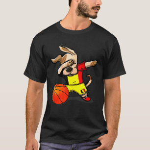 T-shirt Dabbing Chien Belgique Basketball Belge Drapeau Sp