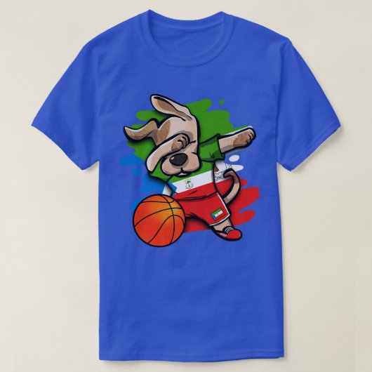 T-shirt Dabbing Chien Guinée équatoriale Fans de basket-ba (Design devant)