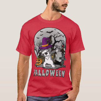 T-shirt Dabbing Chien Halloween Frontière Collie Dab Sorci