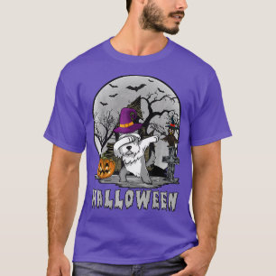 T-shirt Dabbing Chien Halloween Schnauzer Chien miniature
