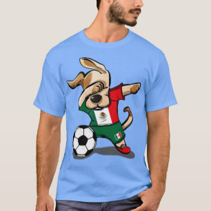 T-shirt Dabbing Chien Mexique Fans de football Jersey Mexi