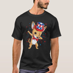 T-shirt Dabbing Chihuahua 4 juillet Garçons Enfants Filles