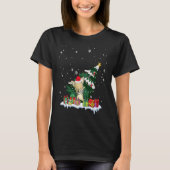 T-shirt Dabbing Chihuahua Long Hair Christmas Tree Santa B (Devant)