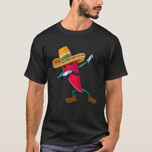 T-shirt Dabbing Chili Mexican Pepper Dab (Devant)