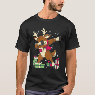 T-shirt Dabbing Christmas Reinder Rudolph Santas Helper