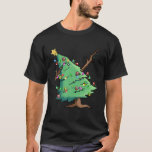 T-shirt Dabbing Christmas Tree Dabbing w Santa Hat Twinkle<br><div class="desc">Dabbing Christmas Tree Dabbing avec Santa Hat Twinkle lumières</div>