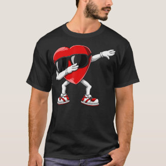 T-shirt Dabbing Coeur Drôle Cadeaux Mens Enfants Garçons V