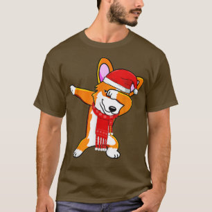 T-shirt Dabbing Corgi Funny Costume de Noël Cute X
