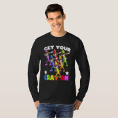 T-shirt Dabbing Crayon Squad Back To School Kids Teachers (Devant entier)