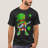 T-shirt Dabbing Cube Vitesse Cubing Math Puzzle St Patrick (Devant)