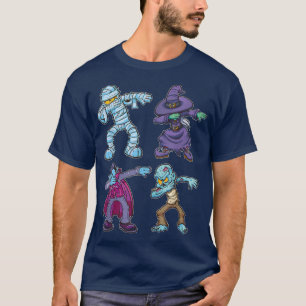 T-shirt Dabbing Dabbing Halloween Squelette Zombie Pompe d