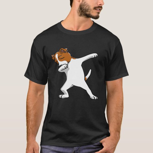 T-shirt Dabbing Dabbing Jack Russell Terrier Fête de Chien (Devant)