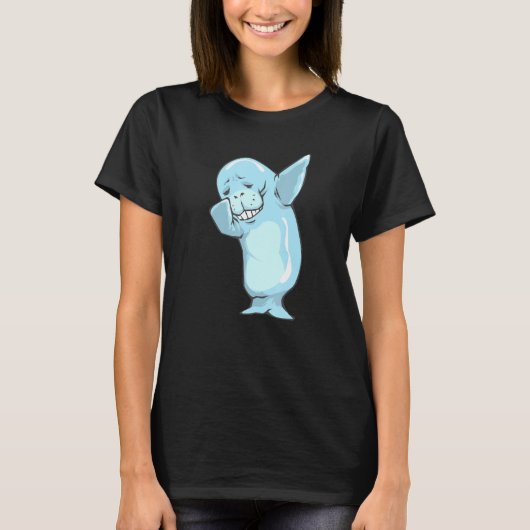 T-shirt Dabbing Dabbing Manatee Dancing Sea Cow Cadeau (Devant)
