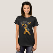 T-shirt Dabbing Dachshund  Dog   Boys Kids Dab Dance (Devant entier)