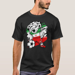 T-shirt Dabbing Dalmatian Chien Iran Fans de football Jers