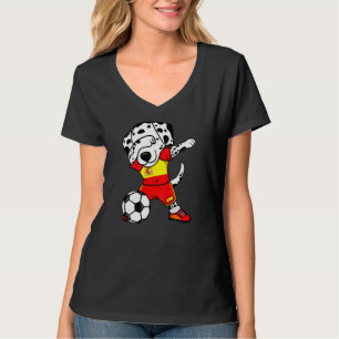 T-shirt Dabbing Dalmatian Espagne Fans de football Jersey