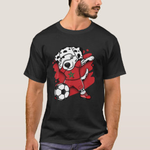 T-shirt Dabbing Dalmatian Maroc Fans de football Jersey Fo