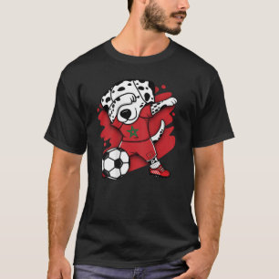 T-shirt Dabbing Dalmatian Maroc Fans de football Jersey Fo