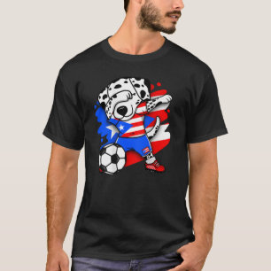 T-shirt Dabbing Dalmatian Porto Rico Fans de football Jers