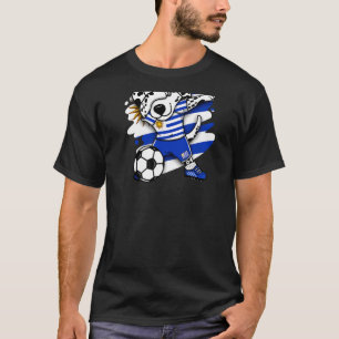 T-shirt Dabbing Dalmatian Uruguay Fans de football Jersey