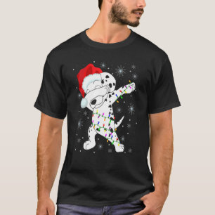 T-shirt Dabbing Dalmatie Chien porter le chapeau du Père N